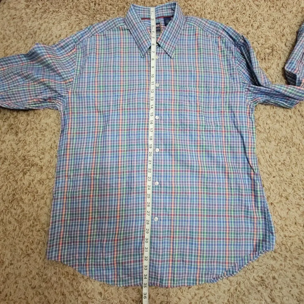 T. Harris‎ London Plaid Long Sleeve Button Down Shirt Size XXL